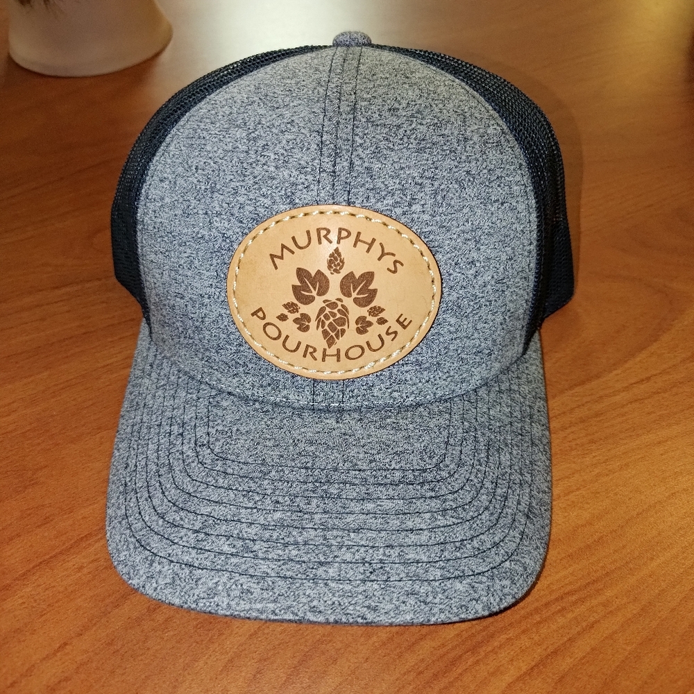 Murphy's Pourhouse Stitched Leather Patch Trucker… - image 3
